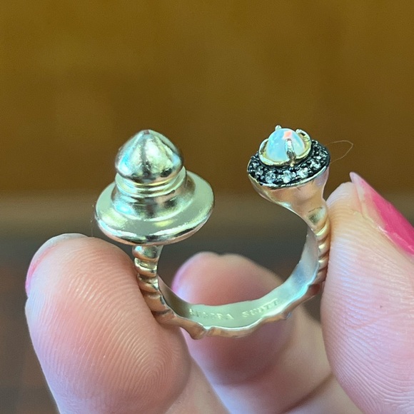 $85 Kendra Scott Branson Open Ring In Gold Tone Size 7 - Picture 7 of 12